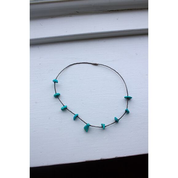 Vintage Southwestern Turquoise Nugget Necklace - Picture 6 of 8